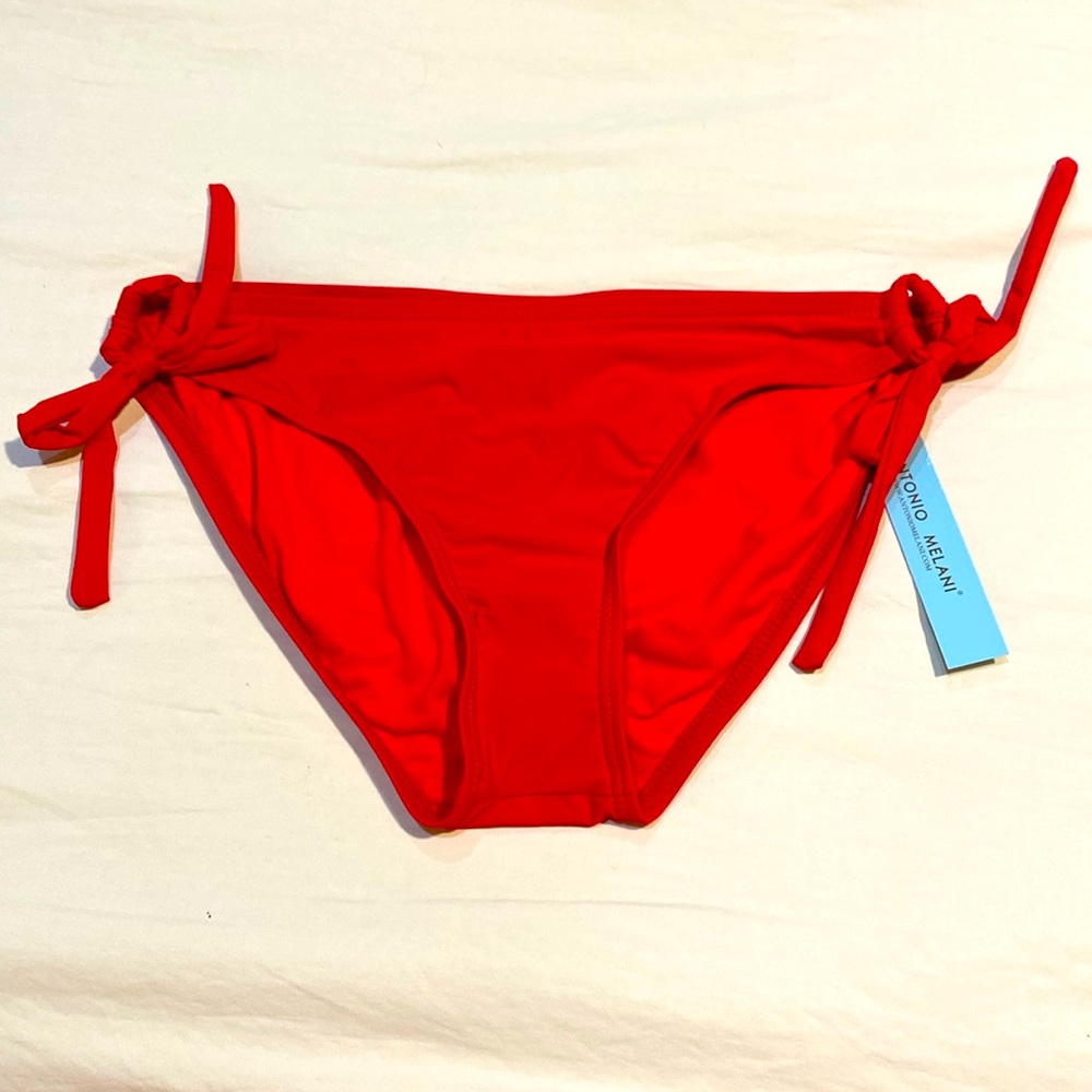 Red Antonio Melani bathing suit swim bottoms, S, NWT